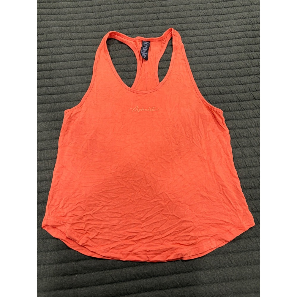 Alphalete‎ Aspire Tank Womens Orange Size Large Soft Stretch Racerback